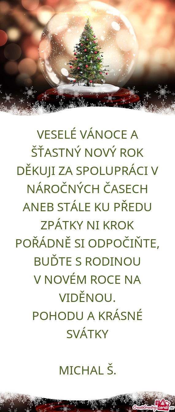 VESELÉ VÁNOCE A ŠŤASTNÝ NOVÝ ROK