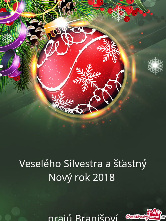 Veselého Silvestra a šťastný Nový rok 2018