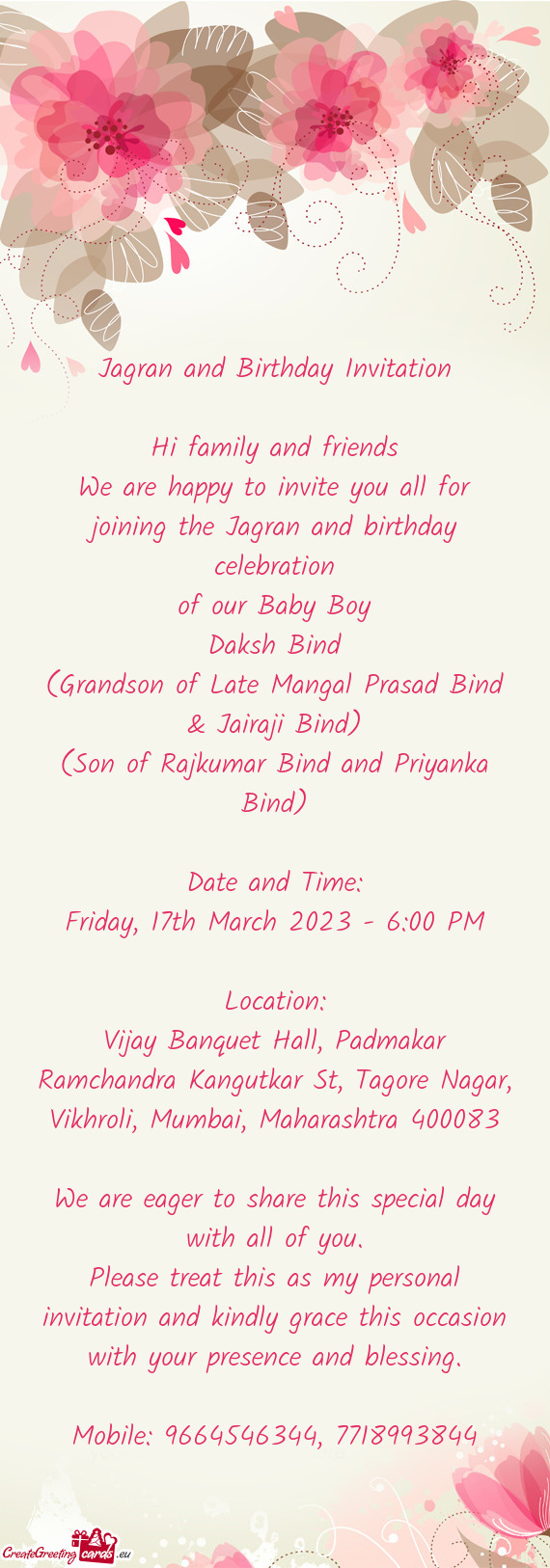 Vijay Banquet Hall, Padmakar Ramchandra Kangutkar St, Tagore Nagar, Vikhroli, Mumbai, Maharashtra 40