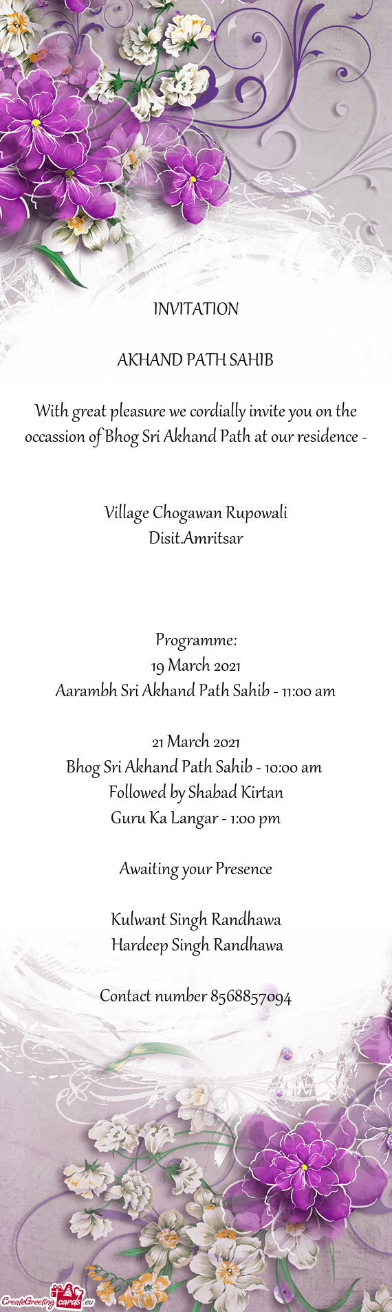 Village Chogawan Rupowali