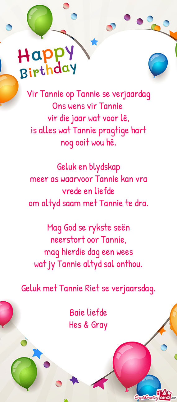 Vir die jaar wat voor lê