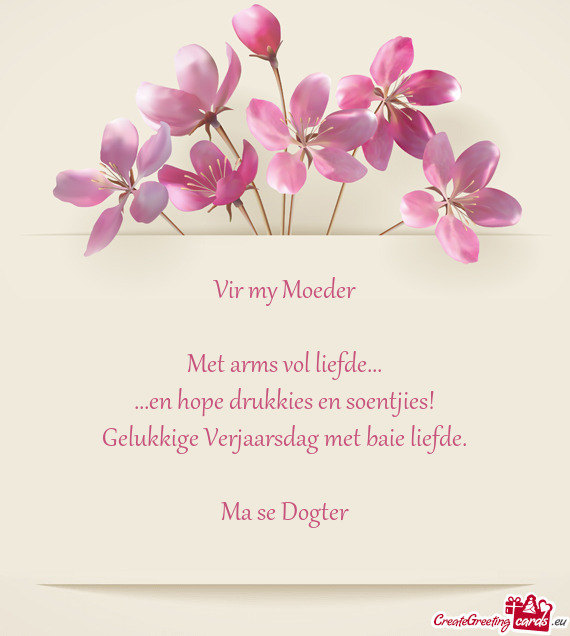 Vir my Moeder