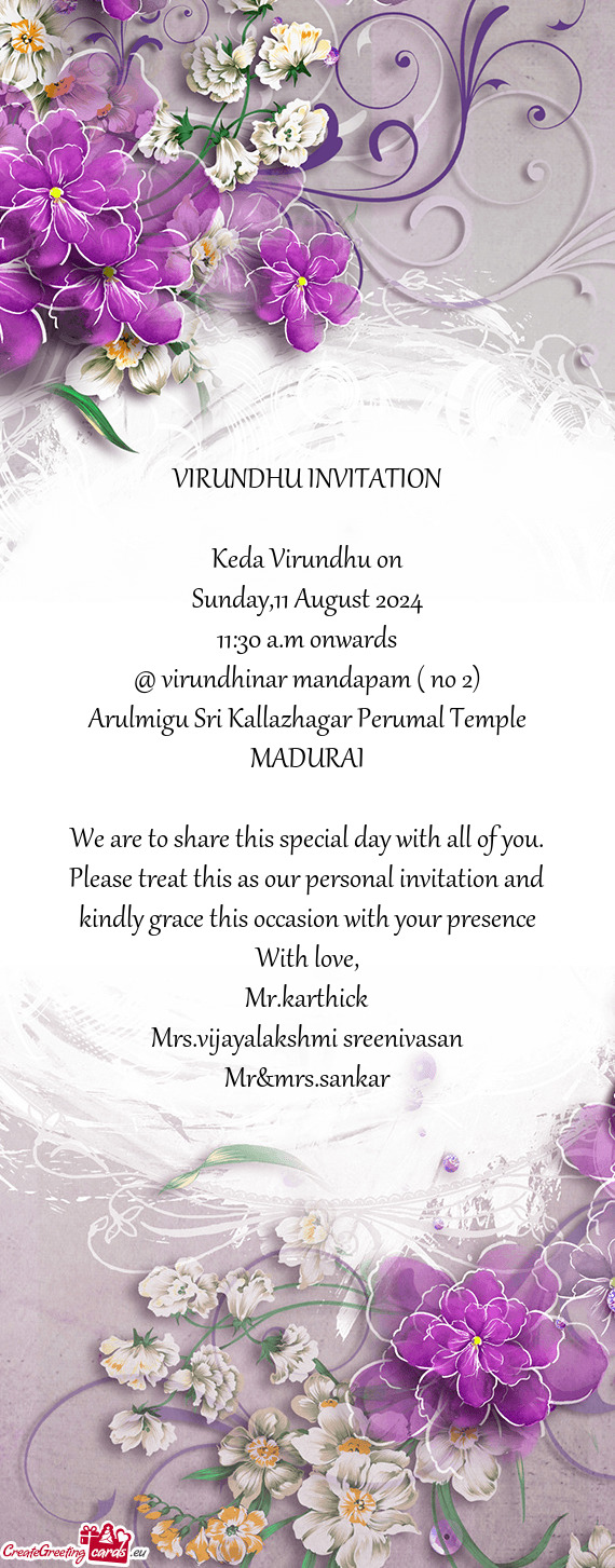 @ virundhinar mandapam ( no 2)