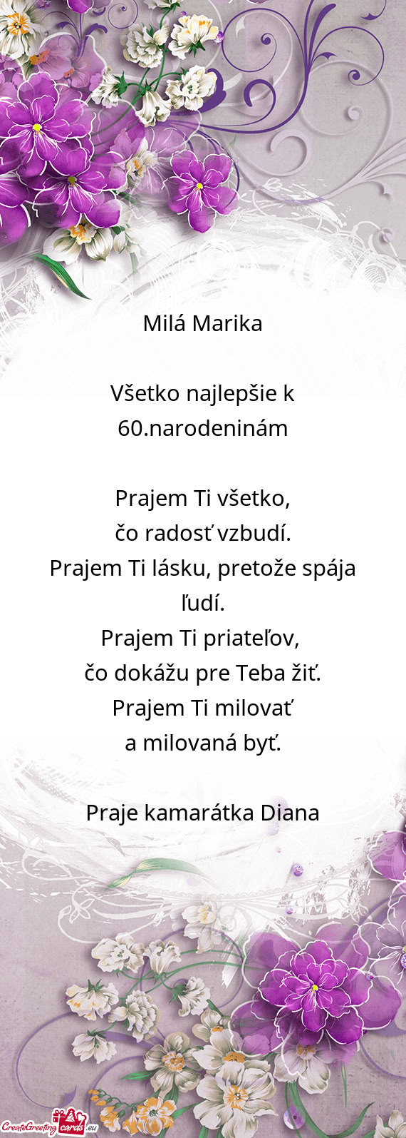 Všetko najlepšie k 60.narodeninám
