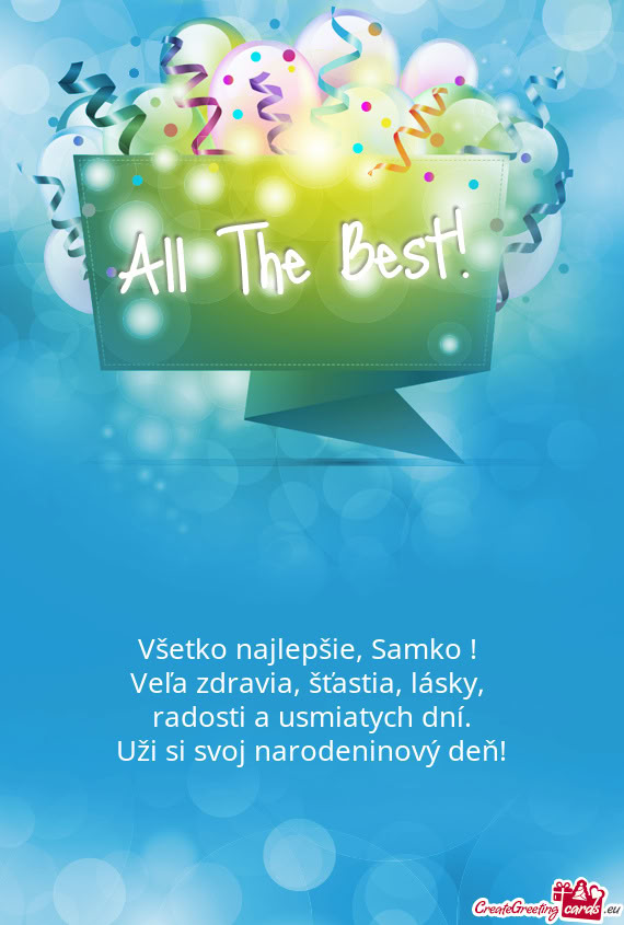 Všetko najlepšie, Samko