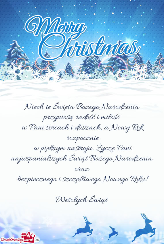 W Pani sercach i duszach, a Nowy Rok