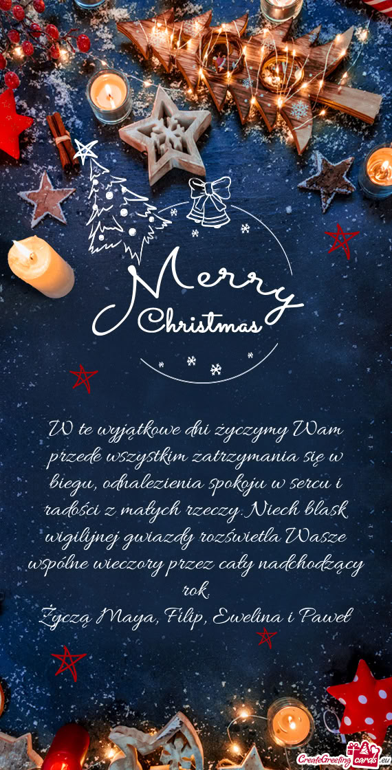 W te wyjątkowe dni życzymy Wam przede wszystkim zatrzymania się w biegu, odnalezienia spokoju w s