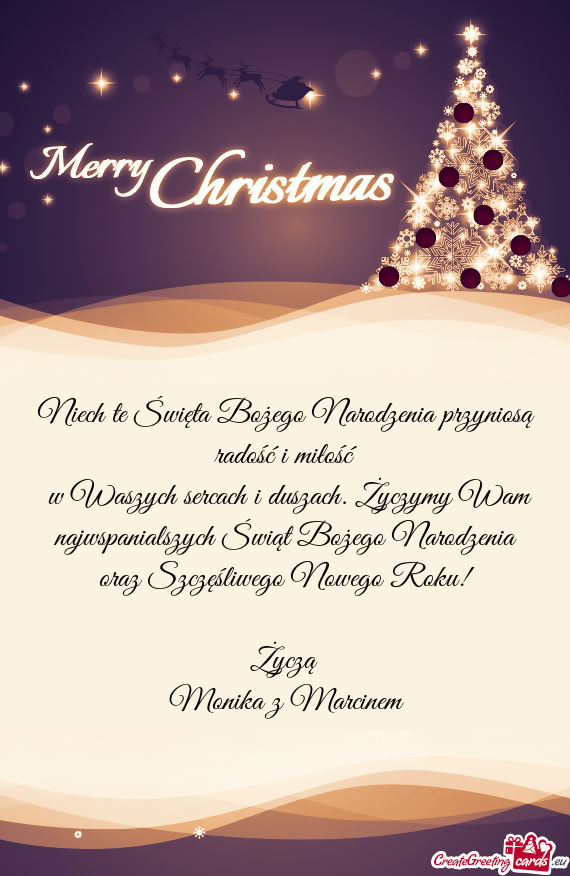 W Waszych sercach i duszach. Życzymy Wam najwspanialszych Świąt Bożego Narodzenia oraz Szczęś