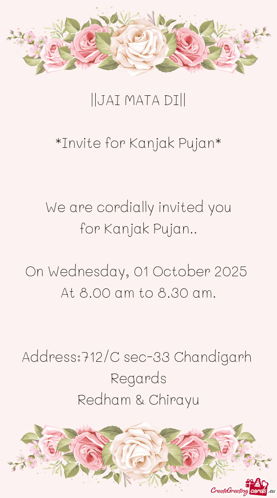 We are cordially invited you