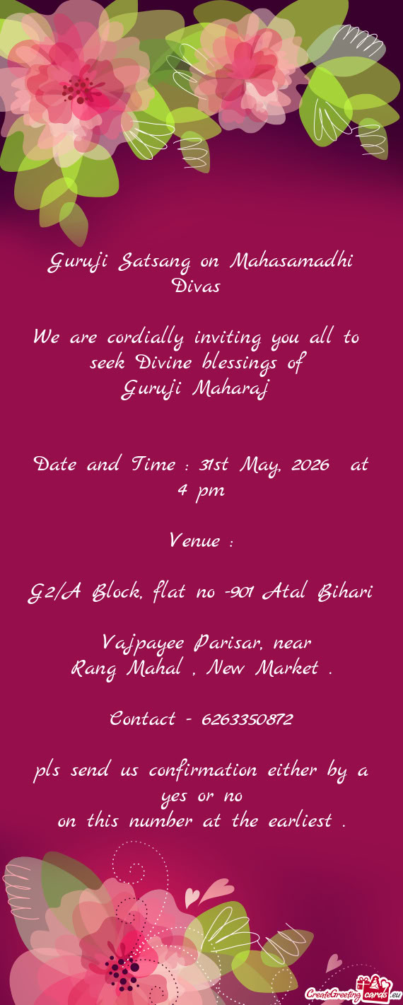 We are cordially inviting you all to
