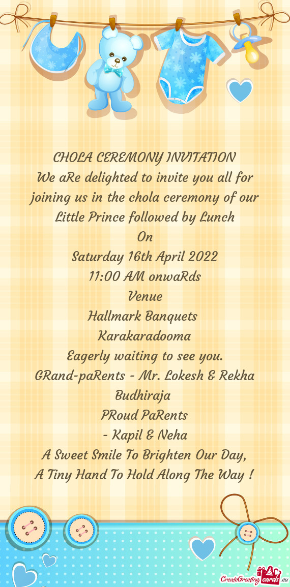 We aRe delighted to invite you all for