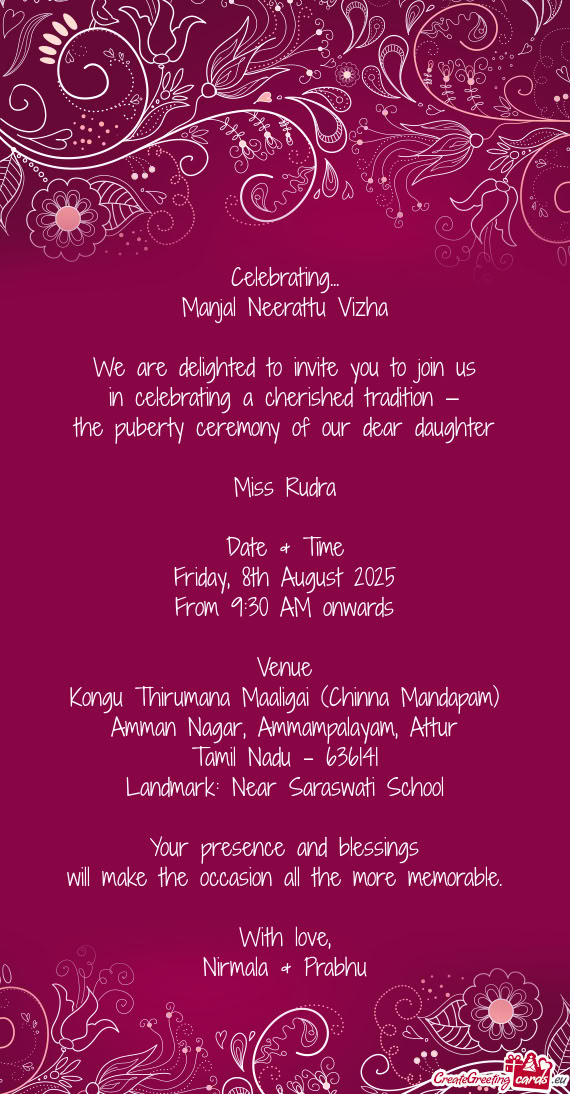 We are delighted to invite you to join us