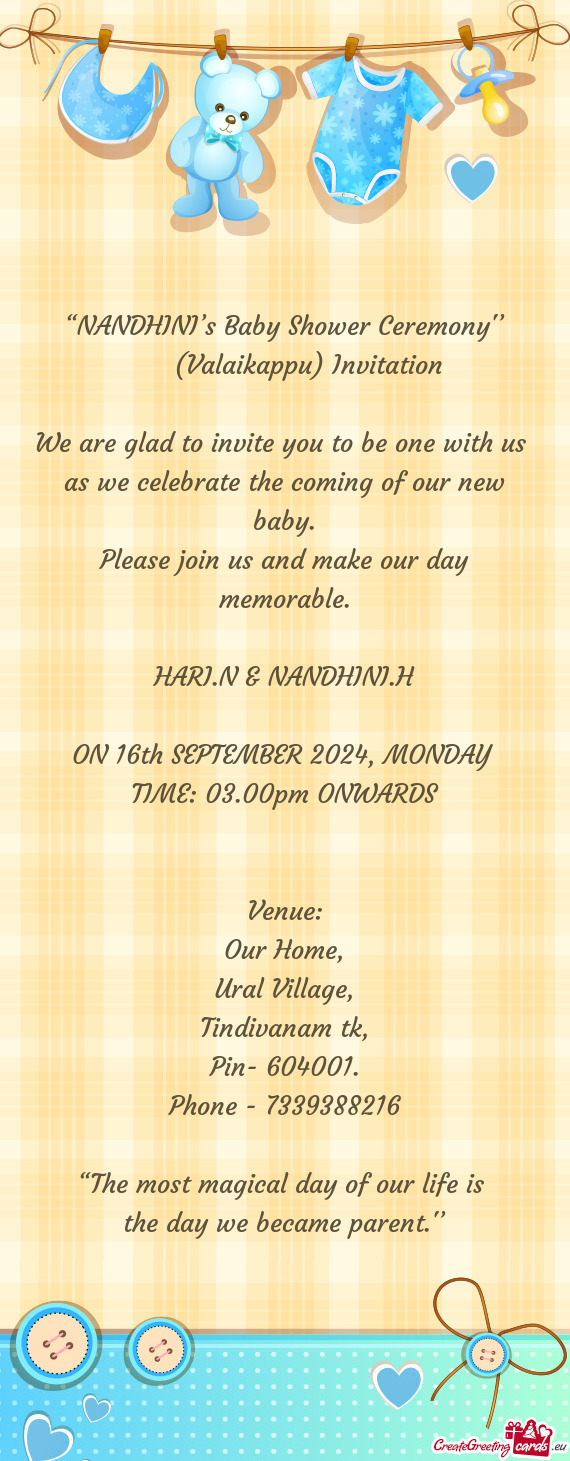 We are glad to invite you to be one with us