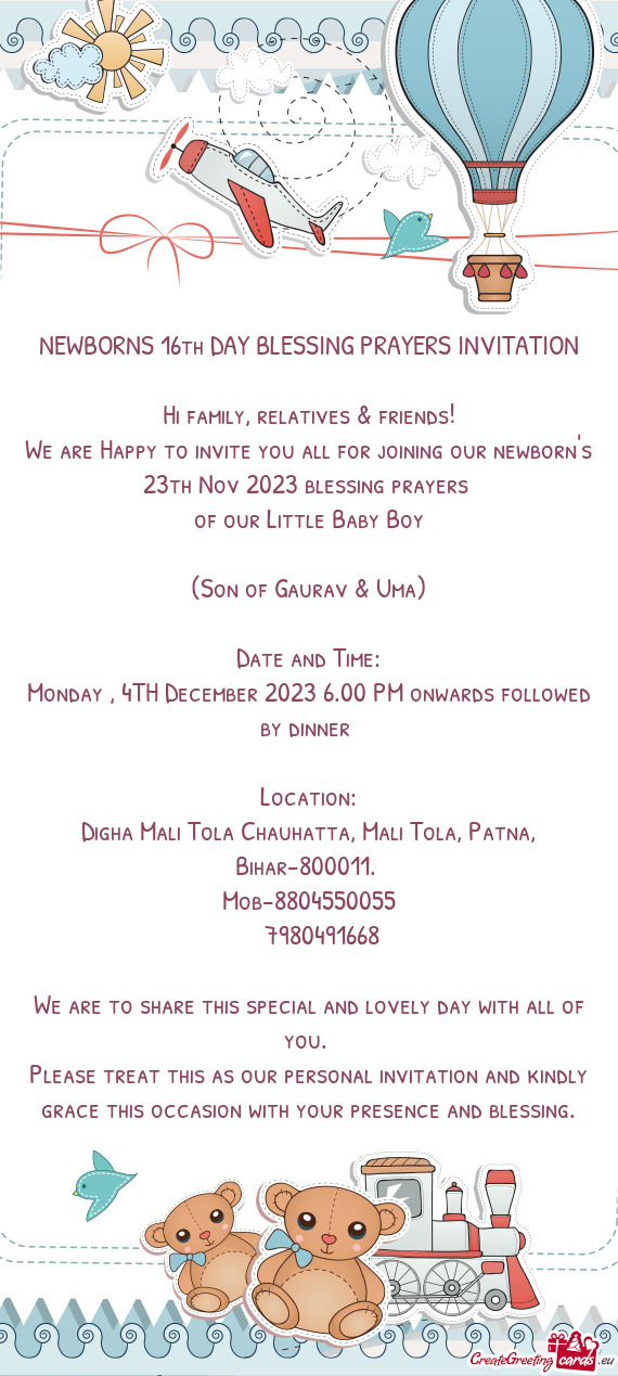 We are Happy to invite you all for joining our newborn