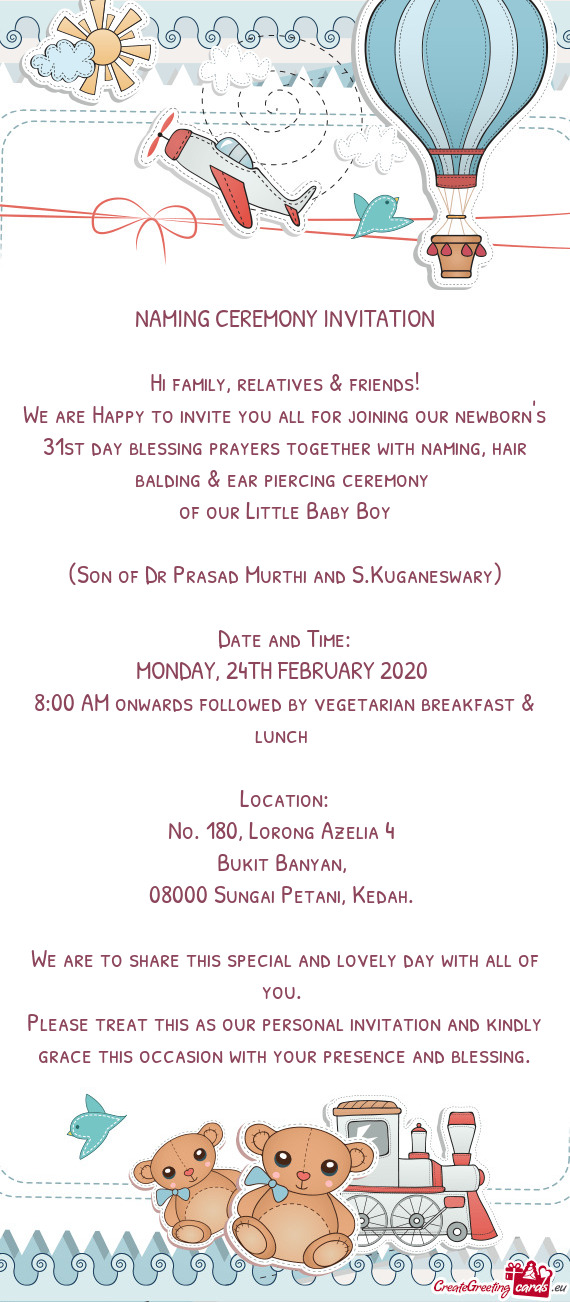 We are Happy to invite you all for joining our newborn