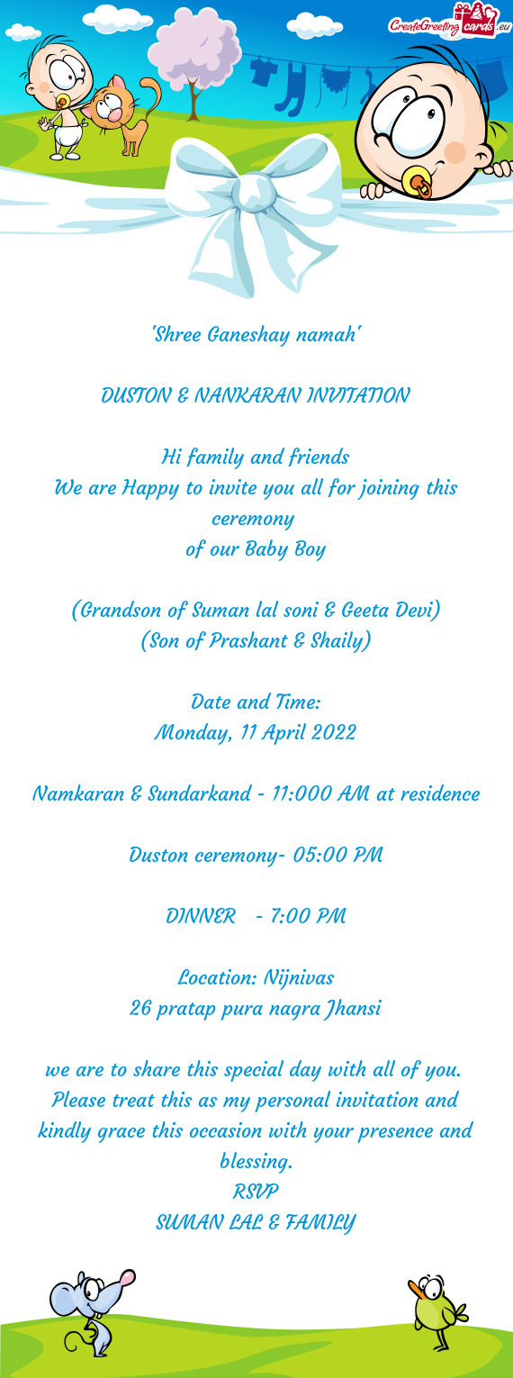 We are Happy to invite you all for joining this ceremony