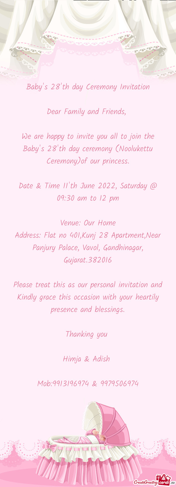 We are happy to invite you all to join the Baby