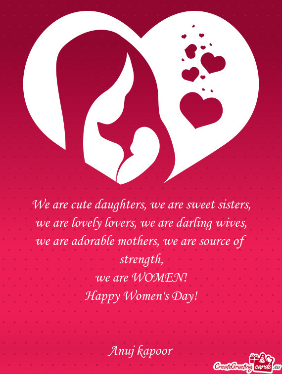 We are WOMEN!
 Happy Women