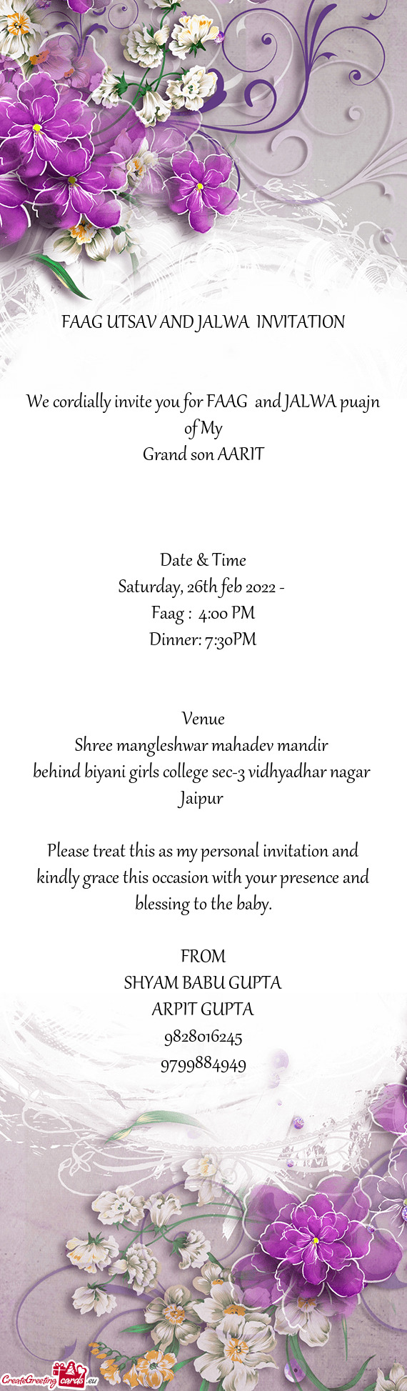 We cordially invite you for FAAG and JALWA puajn of My