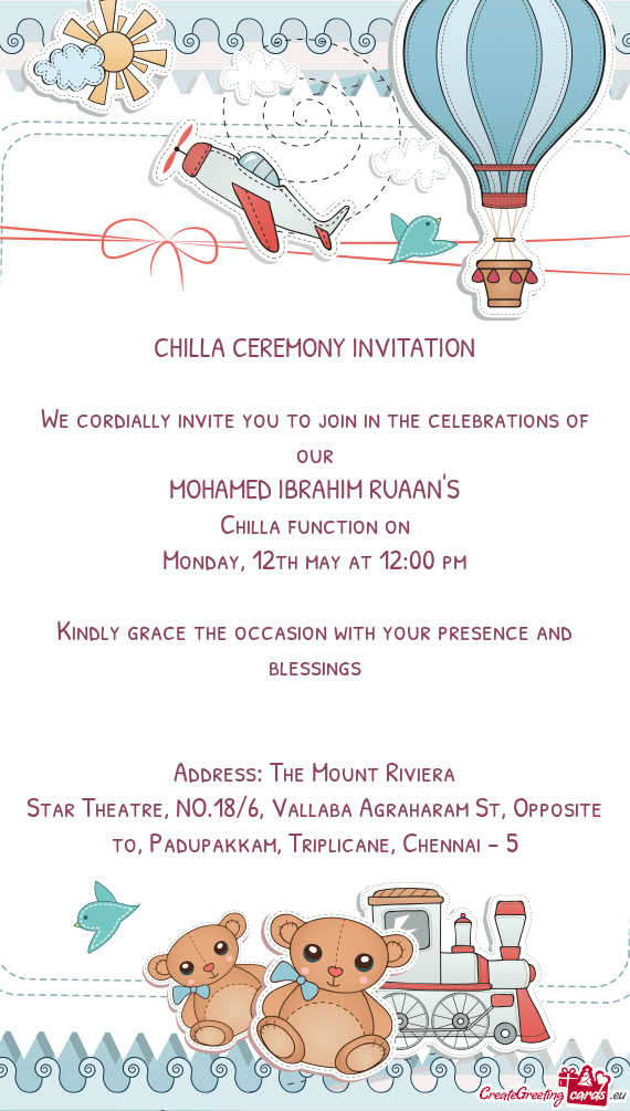 We cordially invite you to join in the celebrations of our