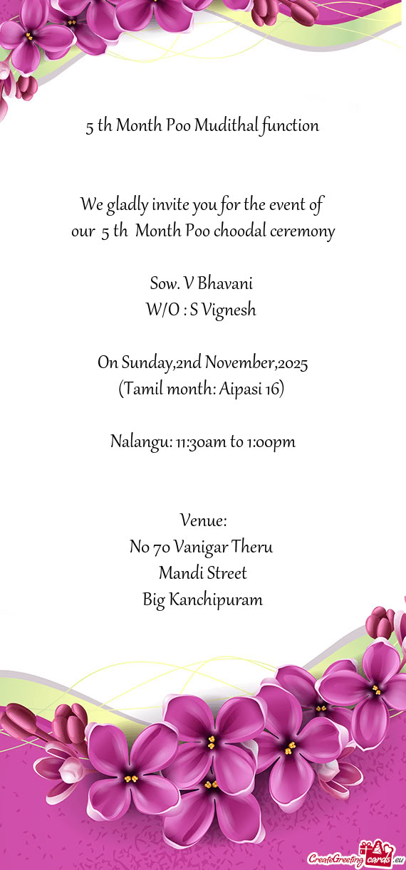 We gladly invite you for the event of