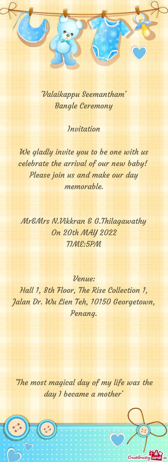 We gladly invite you to be one with us celebrate the arrival of our new baby