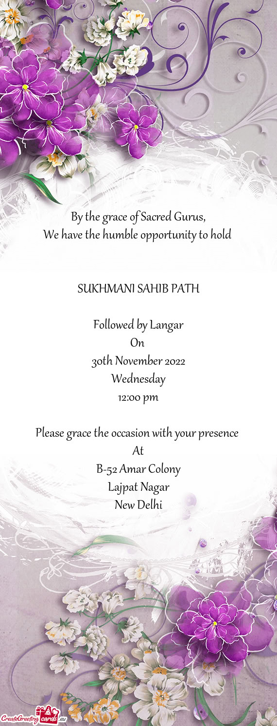 We have the humble opportunity to hold