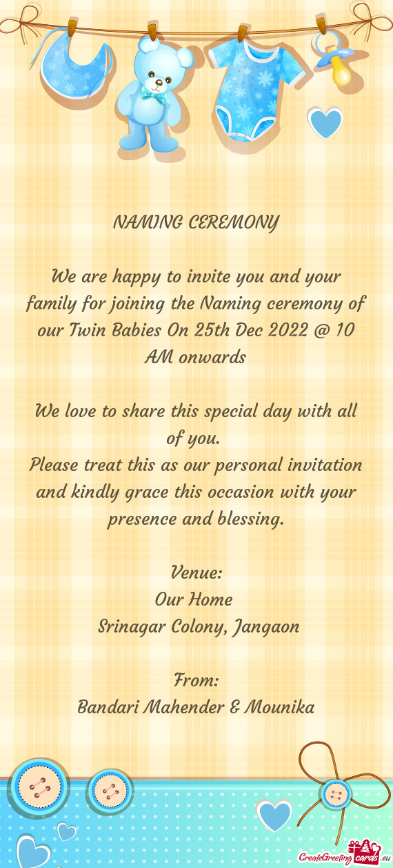 We love to share this special day with all of you