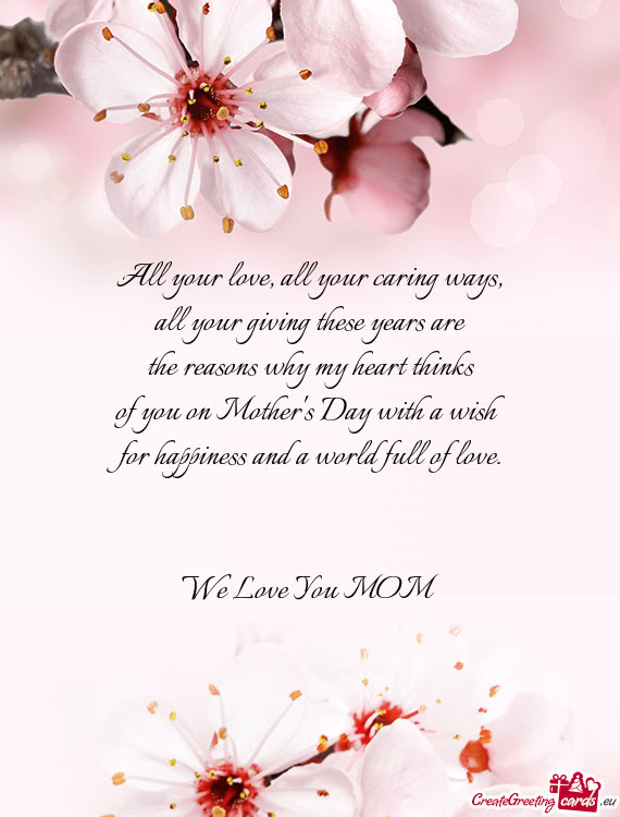 We Love You MOM