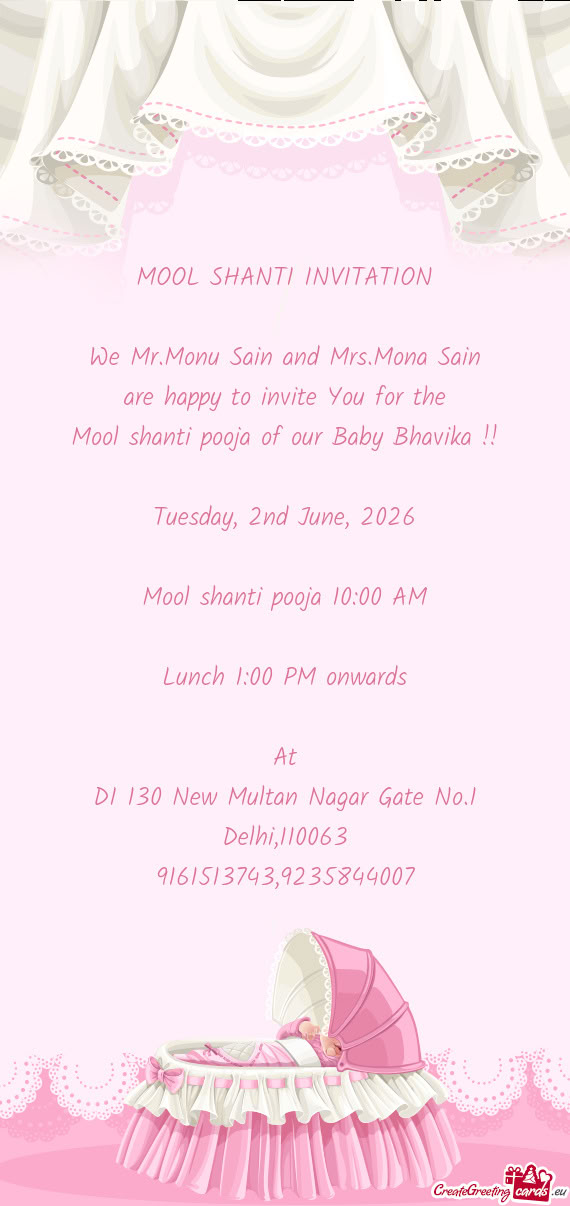 We Mr.Monu Sain and Mrs.Mona Sain