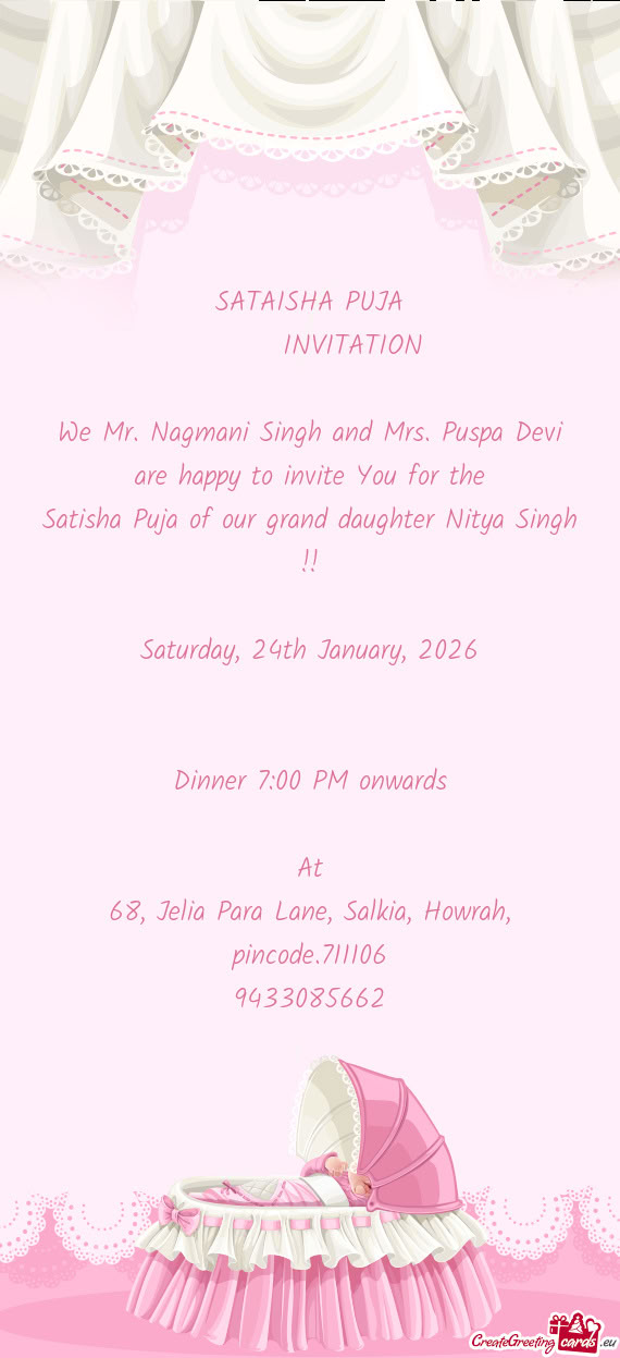 We Mr. Nagmani Singh and Mrs. Puspa Devi