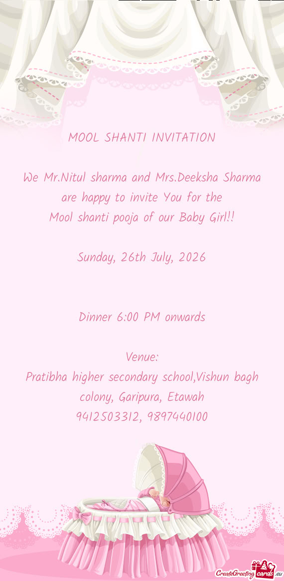 We Mr.Nitul sharma and Mrs.Deeksha Sharma