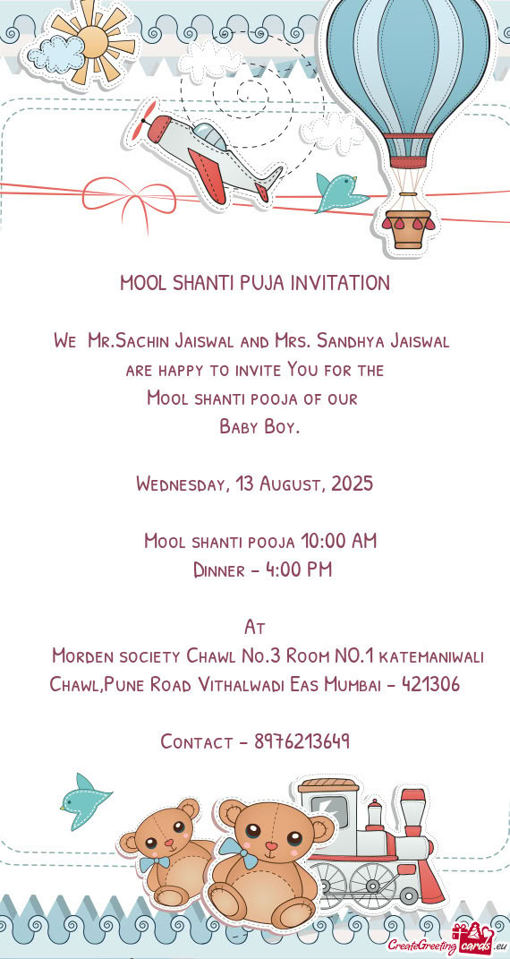 We Mr.Sachin Jaiswal and Mrs. Sandhya Jaiswal