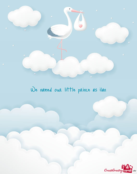 We named our little prince as ilan