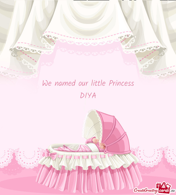 We named our little Princess DIYA