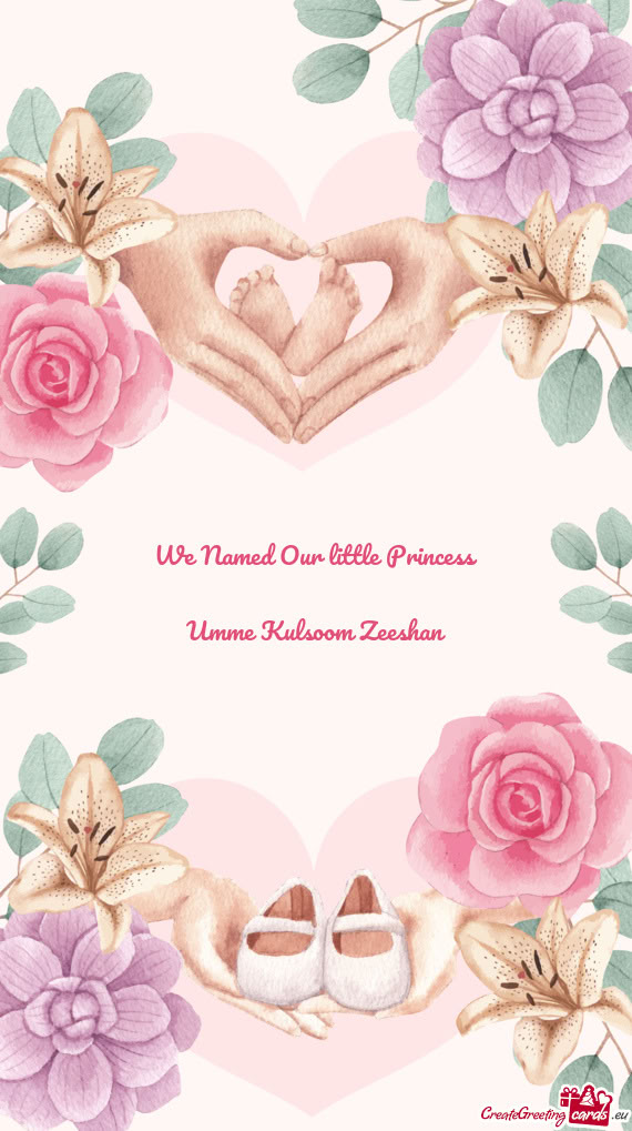 We Named Our little Princess Umme Kulsoom Zeeshan