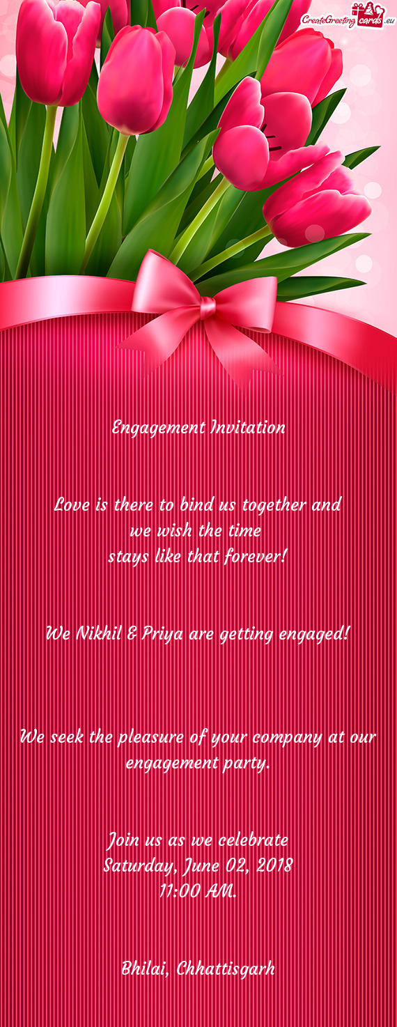 We Nikhil & Priya are getting engaged