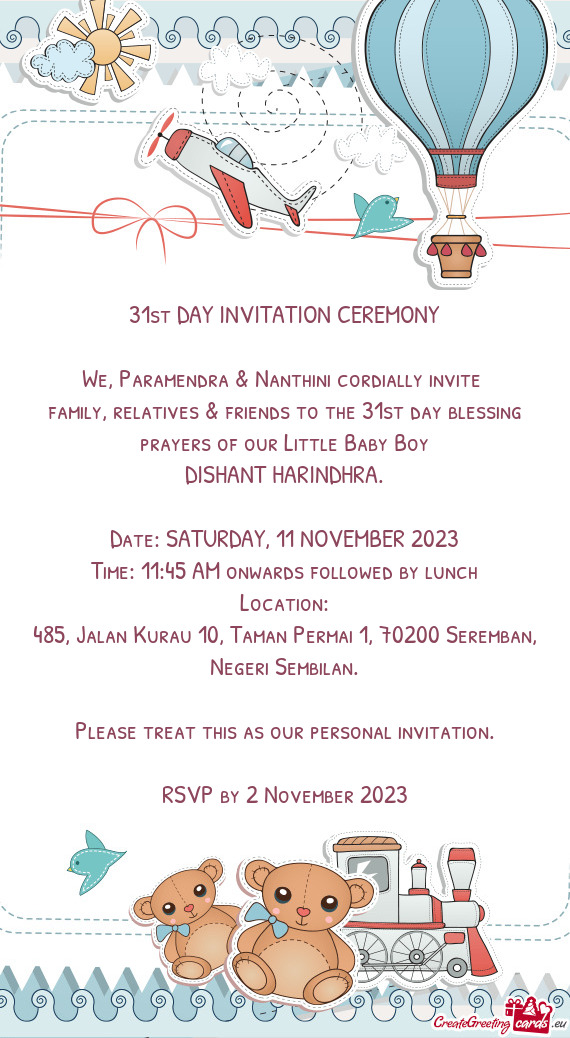 We, Paramendra & Nanthini cordially invite