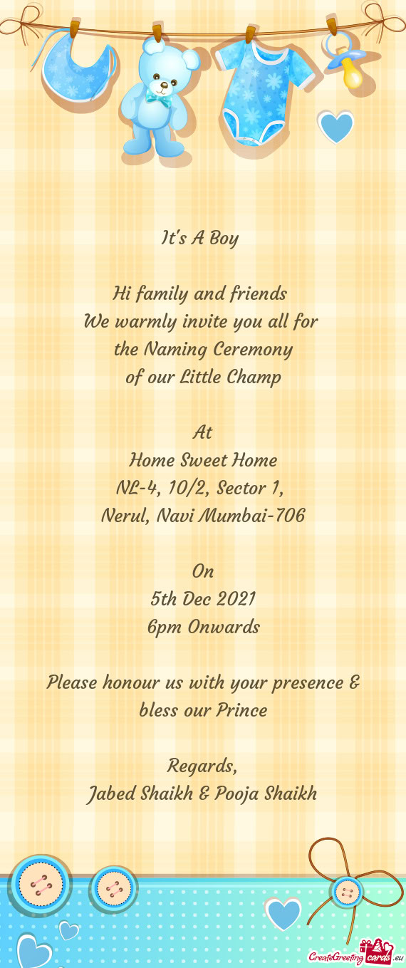 We warmly invite you all for