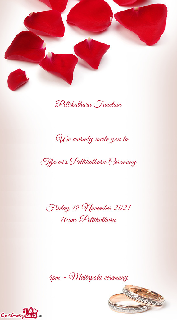 We warmly invite you to