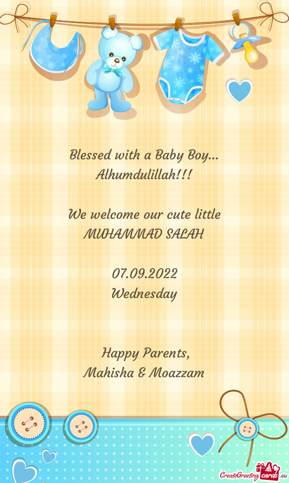 We welcome our cute little