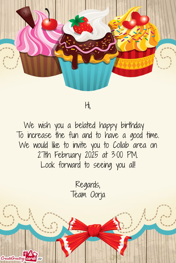 We wish you a belated happy birthday 😊