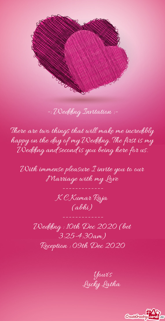 Wedding : 10th Dec 2020 (bet 3:25-4:30am)