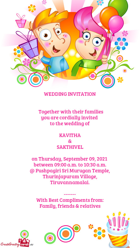 WEDDING INVITATION          Together with their families