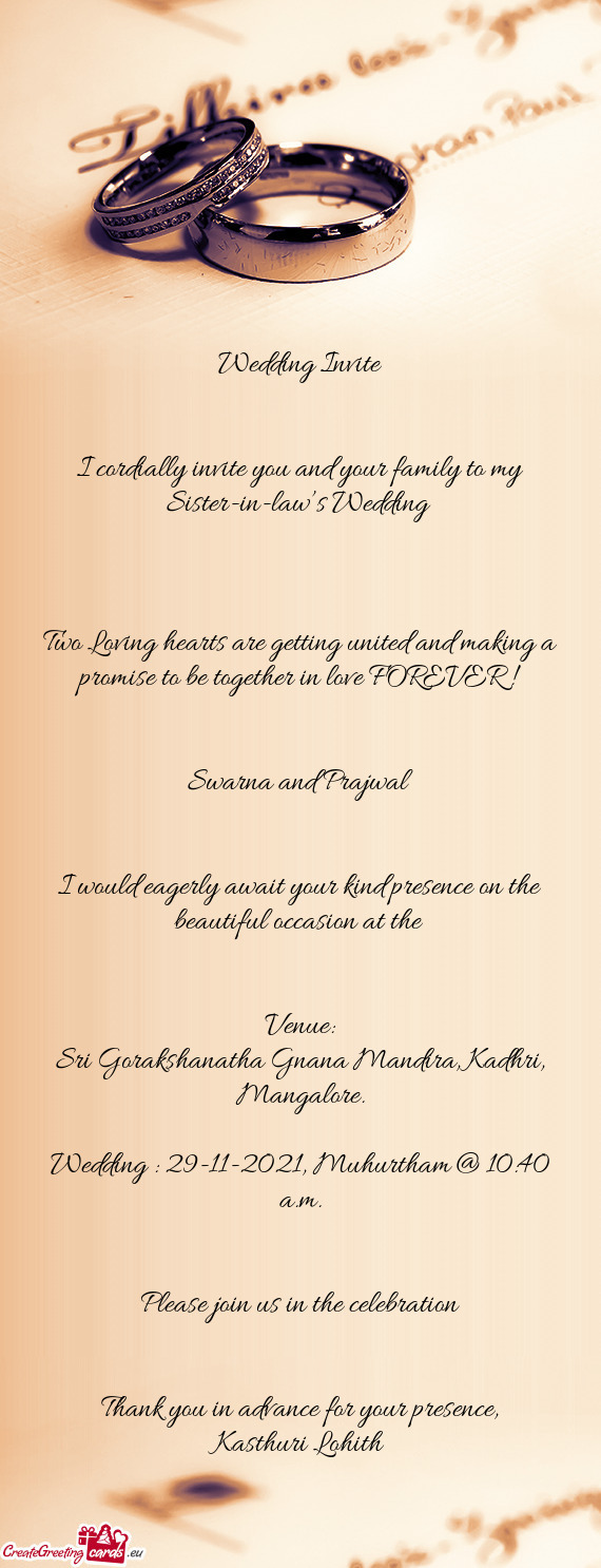 Wedding Invite