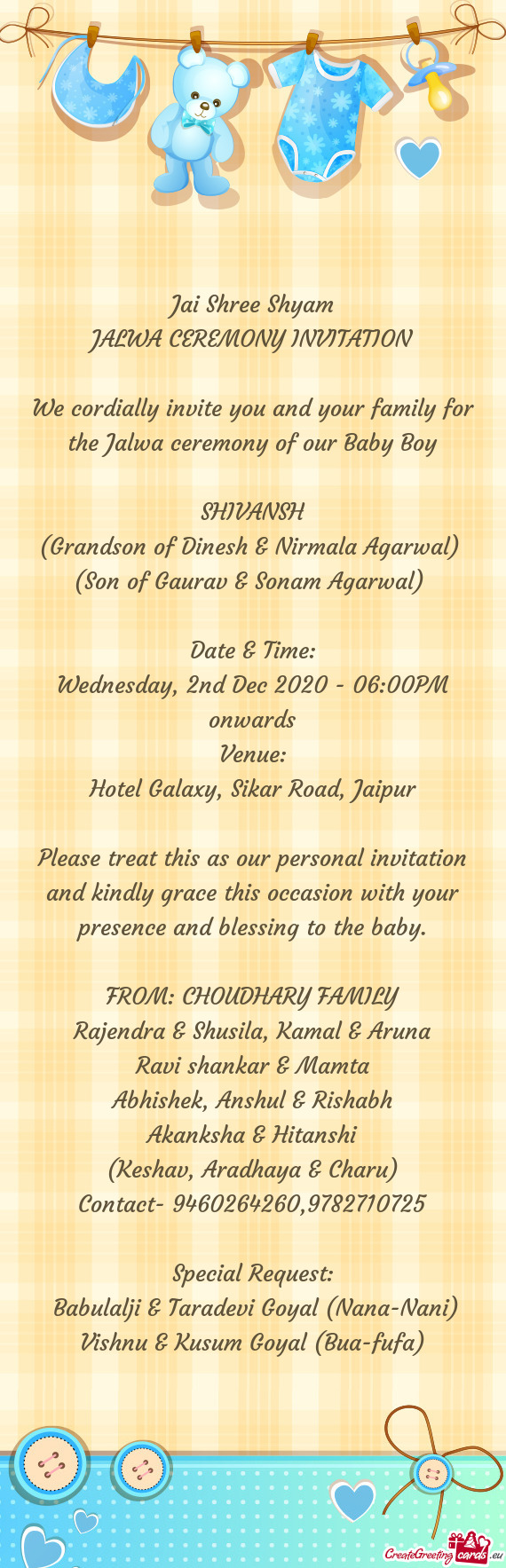 Wednesday, 2nd Dec 2020 - 06:00PM onwards