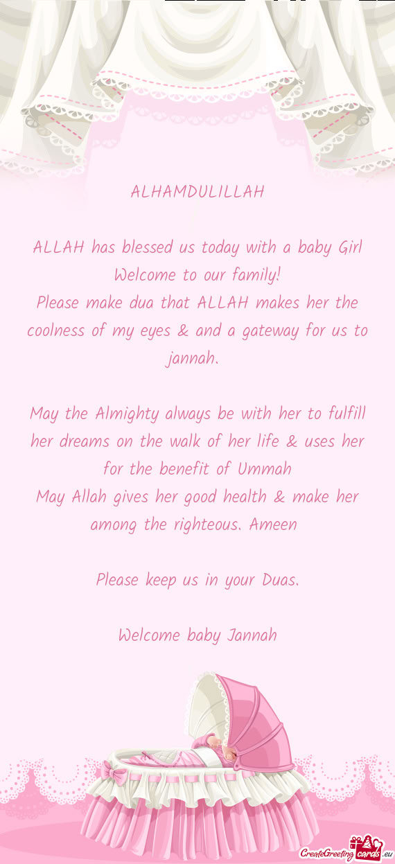 Welcome baby Jannah