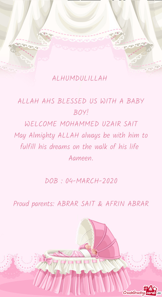 WELCOME MOHAMMED UZAIR SAIT