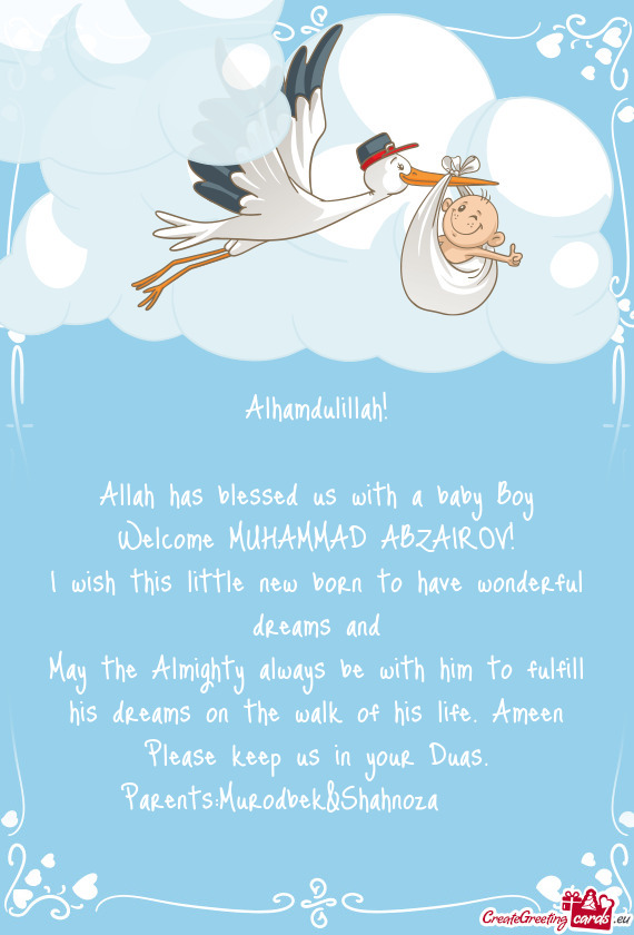 Welcome MUHAMMAD ABZAIROV