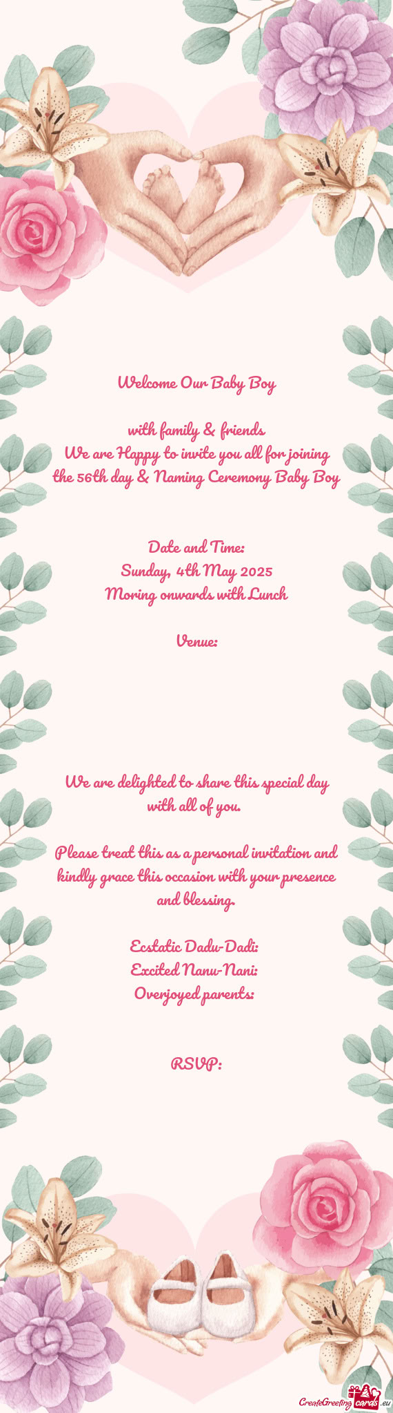 Welcome Our Baby Boy